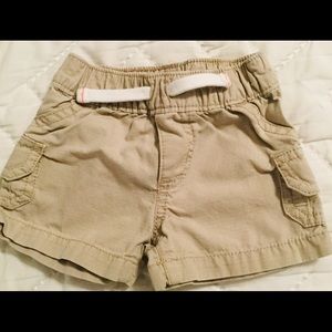 Baby cargo khaki shorts, 3 months